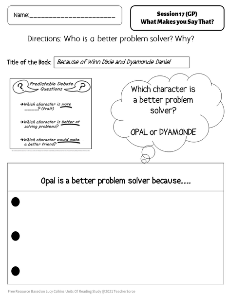 Character Studies Graphic Organizers FREE 