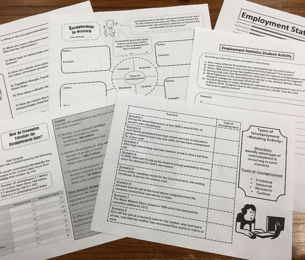 Economics: Unemployment Challenges | Student Activities | Microeconomics