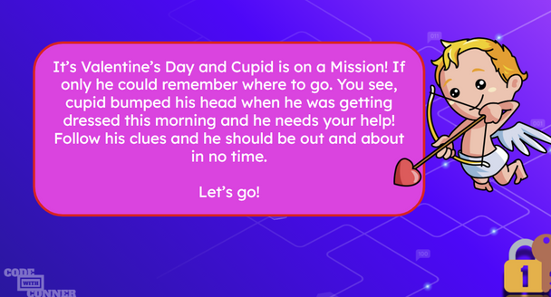 Code With Cupid - A Valentines Digital Escape Room for Elementary Students