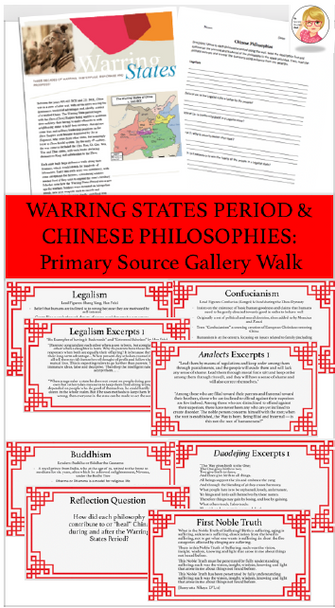 Chinese Philosophies & Warring States Period: Primary Source Gallery Walk