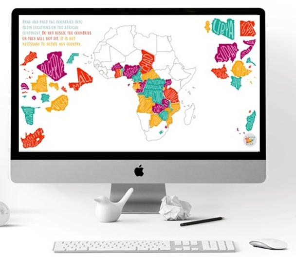 Africa Digital Map-Making Activity for Google Slides™