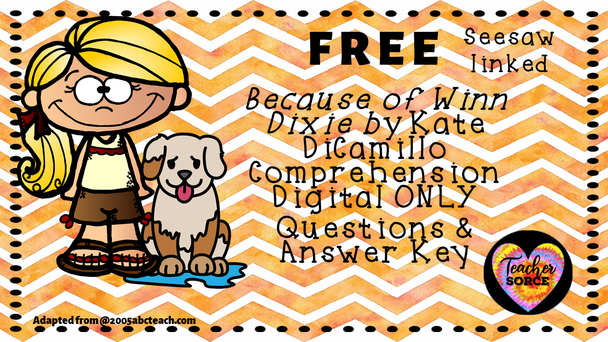 FREE - Because of Winn Dixie Digital Comprehension Questions