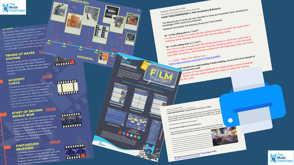 History of Sound in Film-FULL LESSONS-Distance Learning | Google Slides™