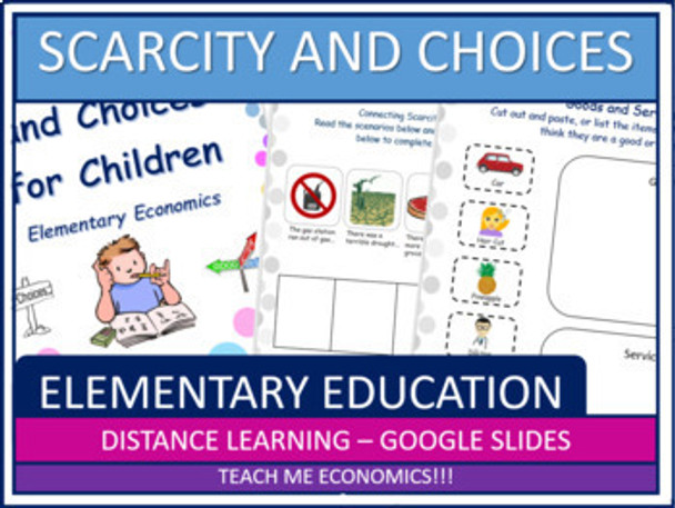 Scarcity, Choices, Costs, Elementary Economics, Distance Learning Worksheets PDF