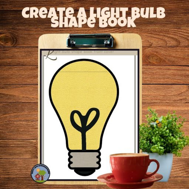 Thomas Edison Light Bulb Shape Book Informational Text & Lapbook activity