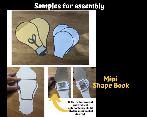 Thomas Edison Light Bulb Shape Book Informational Text & Lapbook activity