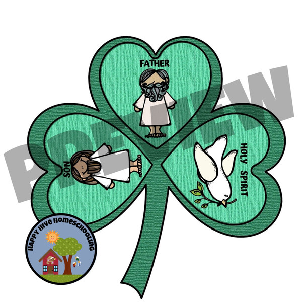 Three Persons in One God Holy Trinity Shamrock Craft