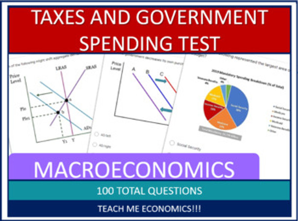 Taxes, Government Spending and Fiscal Policy Test Distance Learning Google Forms