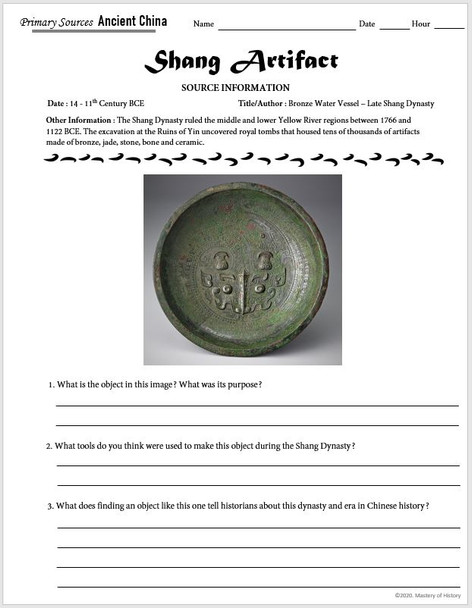 Ancient China Primary Source Pack (Google Compatible)