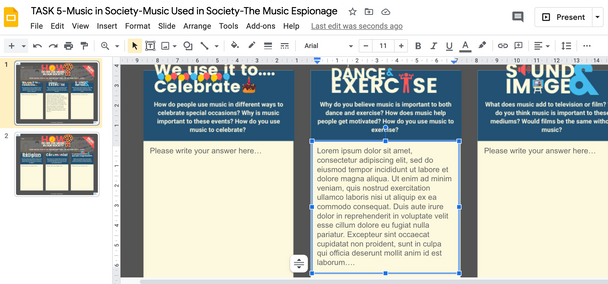 Music in Society - FULL LESSON-Distance Learning | Google Slides™