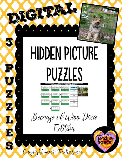 Hidden Mystery Picture Puzzles: Because of Winn Dixie Edition 3 Games 