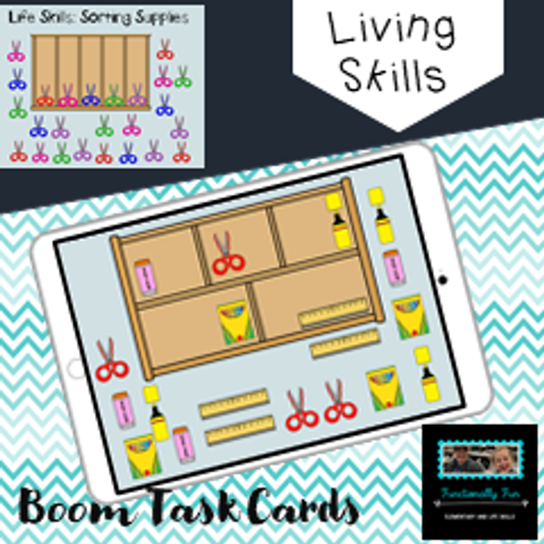 Life Skills: Sorting Supplies Boom Cards