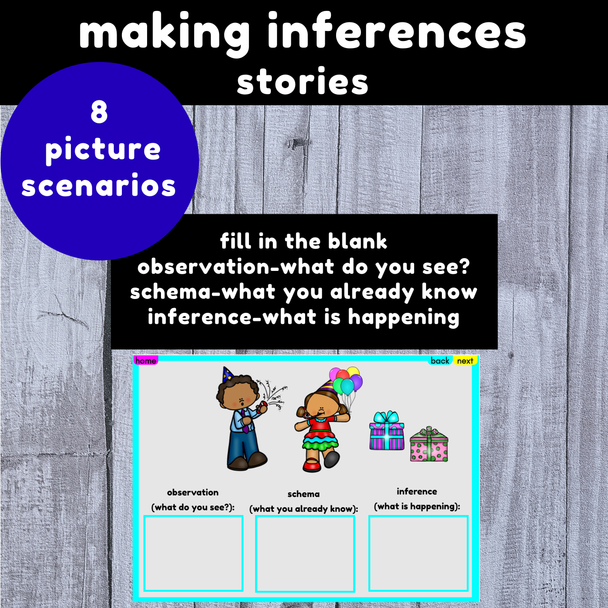 Making Inferences Boom Cards Digital Activities