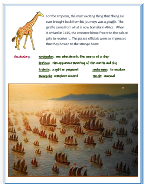 Ming China - Zheng He's Sea Voyages + Assessments