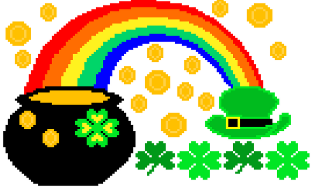 DIGITAL St. Patrick's Day | March activity | Pixel Art Mystery Picture Template