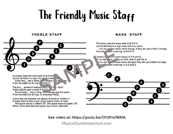 "The Friendly Music Staff" song set