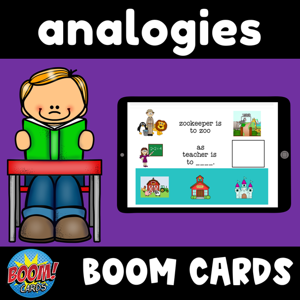 Analogies For Kids Boom Cards 