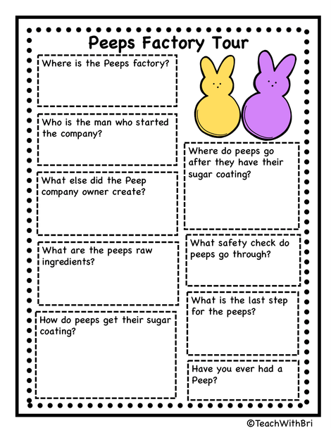 Peeps Factory Tour - Virtual Field Trip - Google Drive Version