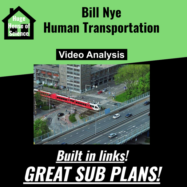 Bill Nye - Human Transportation Google Form (Great sub plans!)