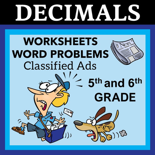 Decimal Word Problems - Add, Subtract, Multiply, Divide, and Compare Decimals - Word Problems