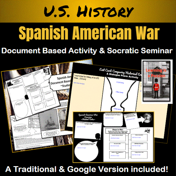 Imperialism | Spanish American War | Document Based Student Activity