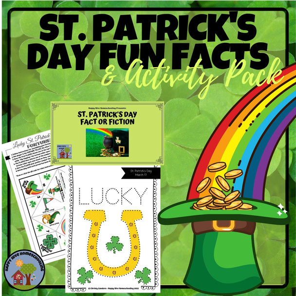 St. Patrick's Day Printable Activities & Leprechaun Hat Craft