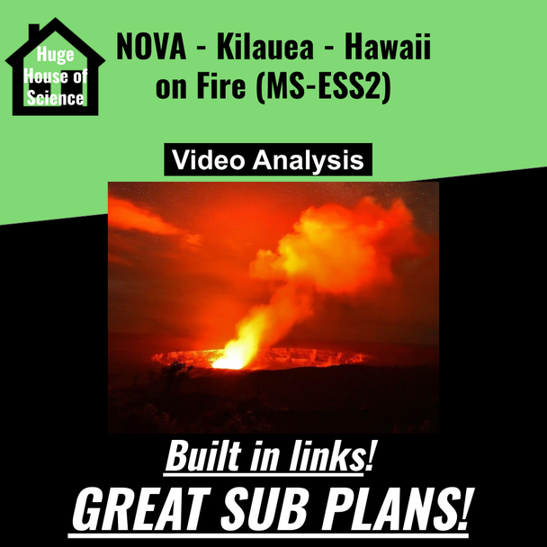 Kilauea - Hawaii on Fire (NOVA 2019) Video Analysis (MS-ESS2) Great sub plans!