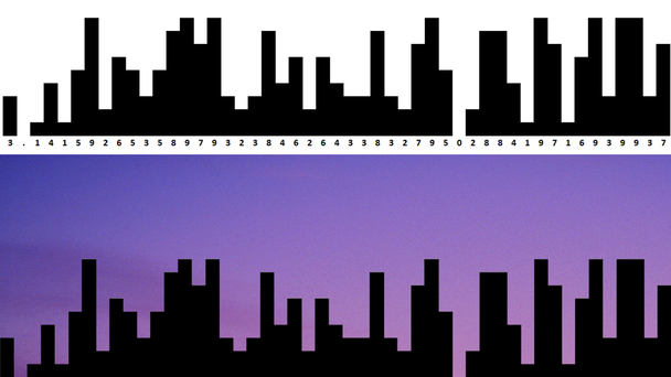 FREE Pi City in the sky | Digits Of Pi Skyline | Pi Day Activity PRINTABLE