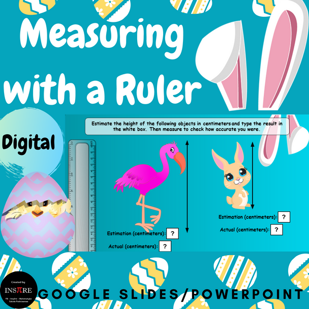 Spring Easter Measurement activities | 2nd Grade in Google Slides DIGITAL RULER