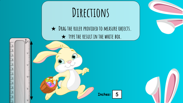 Spring Easter Measurement activities | 2nd Grade in Google Slides DIGITAL RULER