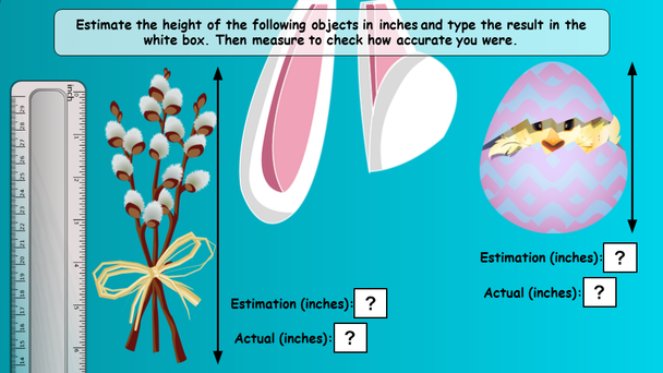 Spring Easter Measurement activities | 2nd Grade in Google Slides DIGITAL RULER