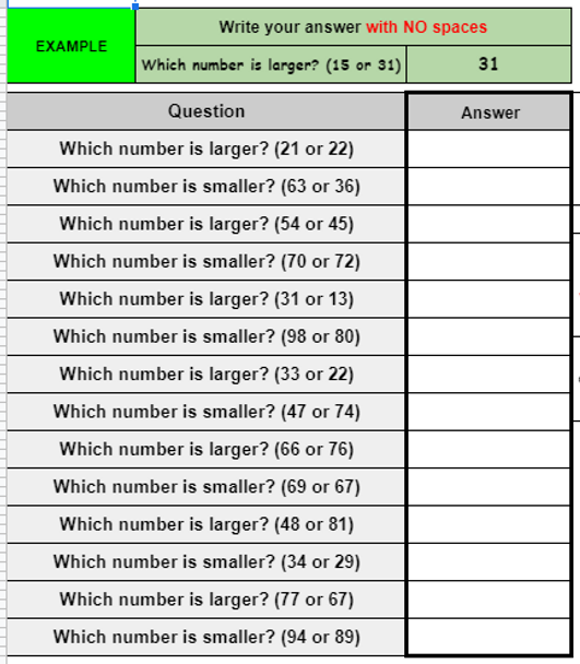 DIGITAL Math Easter Egg Scavenger Hunt | Pixel Art | Comparing 2 Digit Numbers