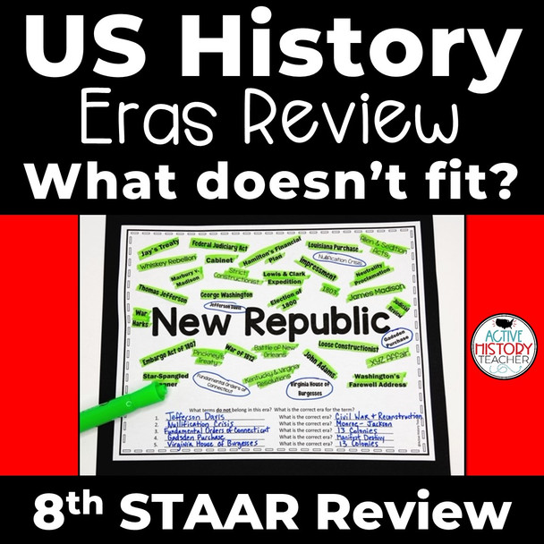 US History Eras Review STAAR Review What Doesn't Fit?