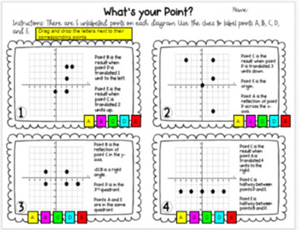 'What's Your Point?' Translations + Reflections Digital and Print Activity