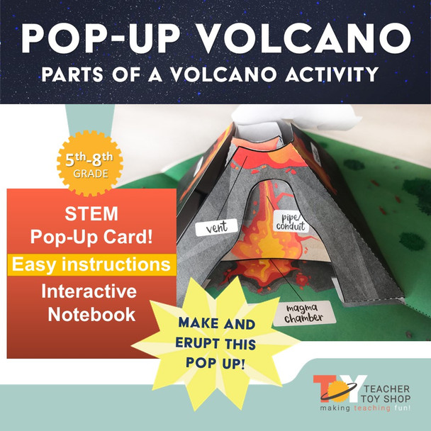 Volcano Craft | Natural Disasters Activity | Earth Science STEM Pop-Up Card