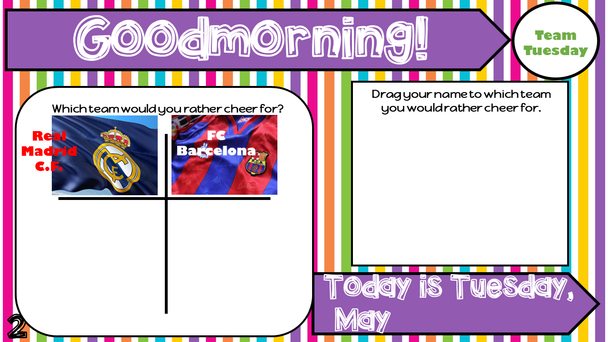 Attendance Tracker Question of the Day Jamboard May