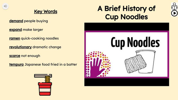 Ramen Noodles Informational Text Reading Passage and Activities