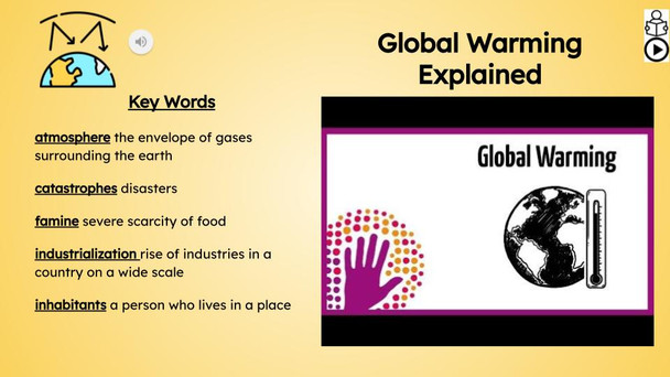 Global Warming Informational Text Reading Passage and Activities