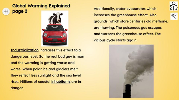 Global Warming Informational Text Reading Passage and Activities