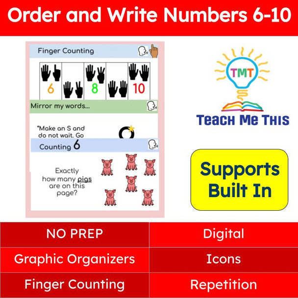 Ordering Numbers 6-10