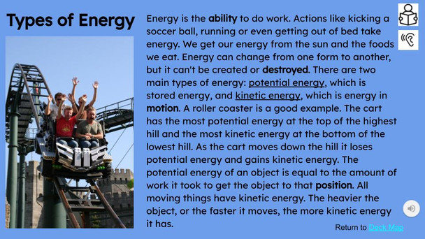 Energy Informational Text Reading Passage and Activities