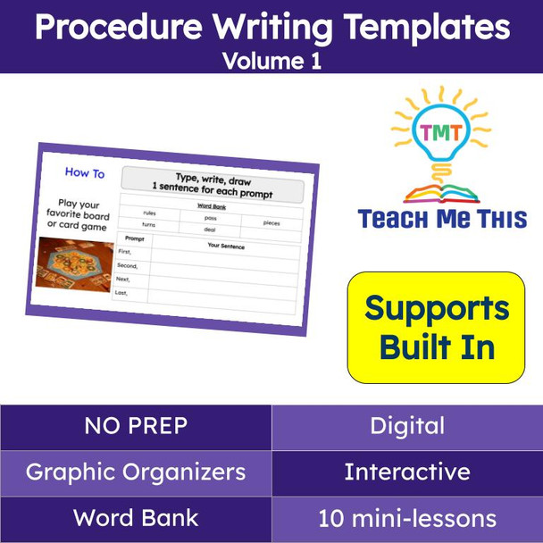 Procedures Writing Prompt Volume 1