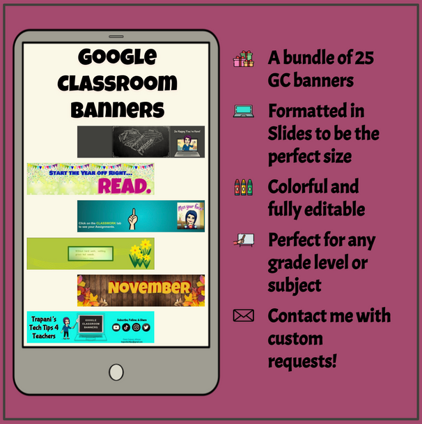 Google Classroom Banners Bundle