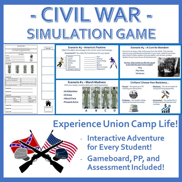 Civil War Simulation Game - Union Camp Life
