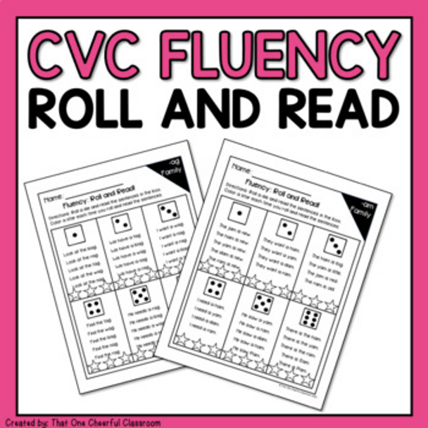 NO PREP CVC Fluency - Roll & Read