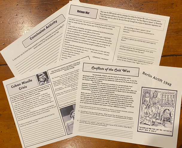 U.S. History | Cold War Conflicts | A Document Based Activity 