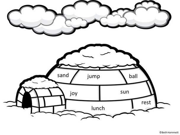 Igloo Words, Sentences, or Story Builders 