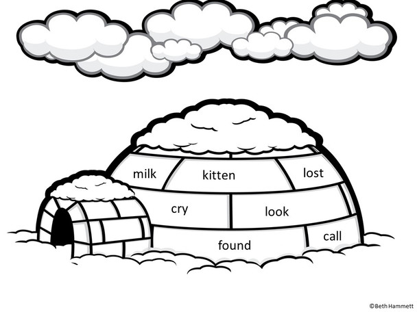 Igloo Words, Sentences, or Story Builders 