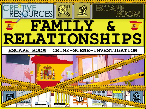 Family and Relationships Spanish Escape Room 