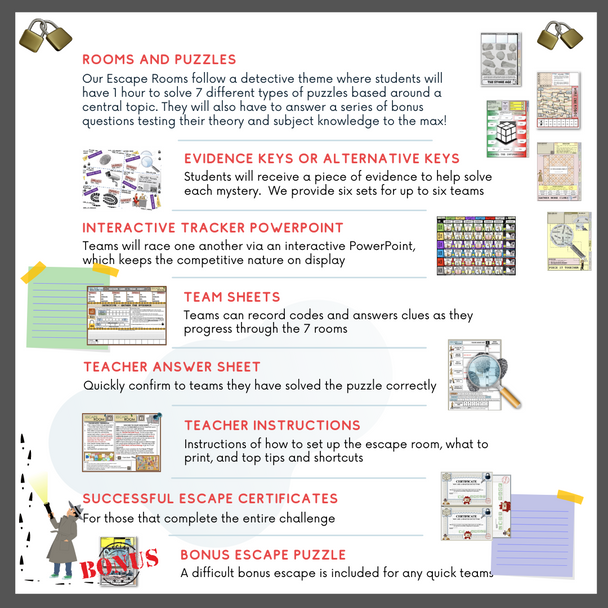 Biological Systems and Processes  - Science Escape Room 